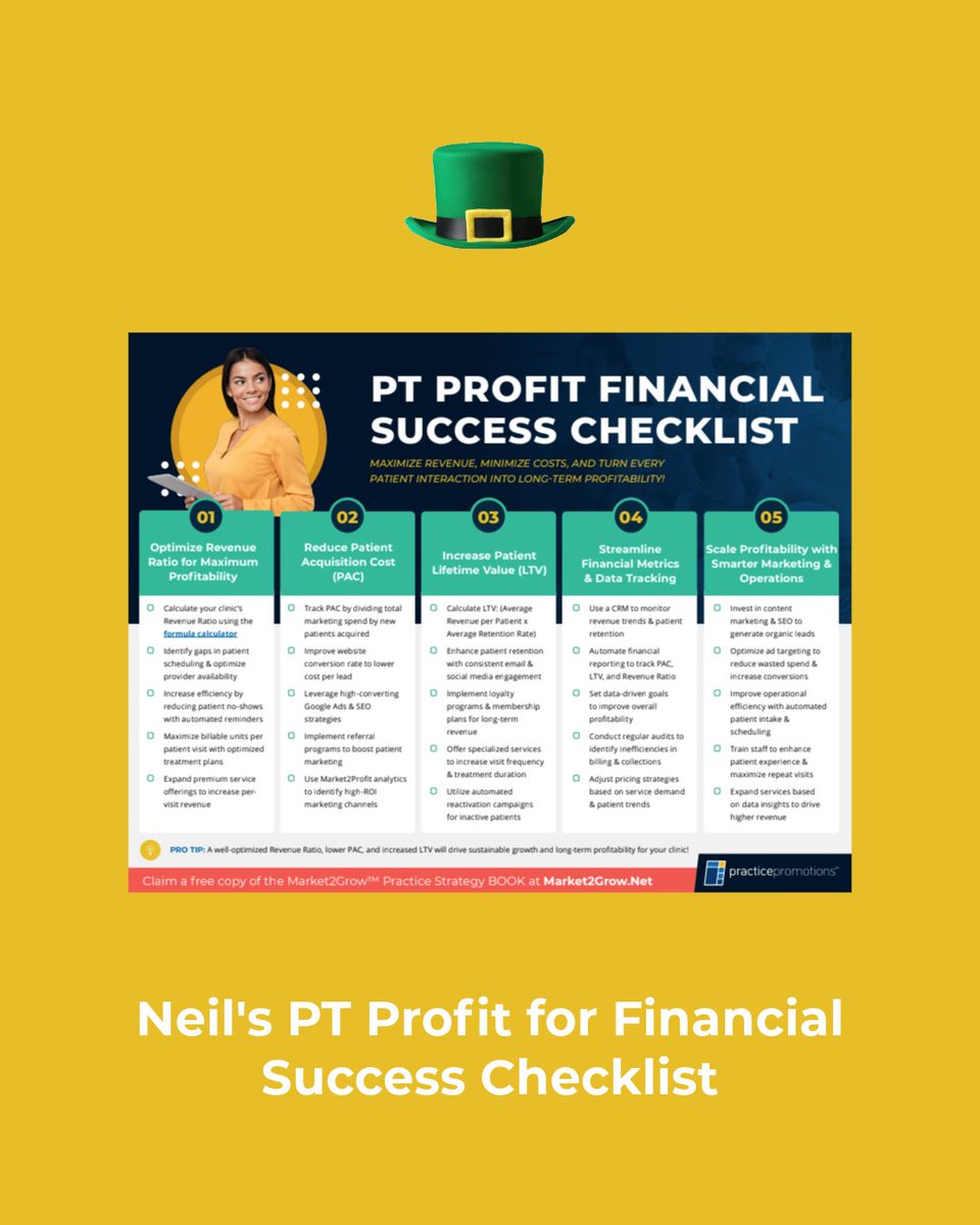 PracticePromos's tweet image. Are you a PT owner eager to elevate your marketing strategy and attract higher-paying new patients while re-engaging former clients? Unlock the potential of your practice with these FREE Pieces of PT Marketing Gold!

Visit PracticePromotions.Net/Downloads now!