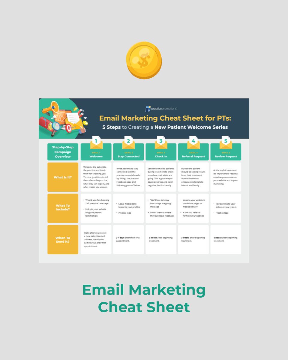 PracticePromos's tweet image. Are you a PT owner eager to elevate your marketing strategy and attract higher-paying new patients while re-engaging former clients? Unlock the potential of your practice with these FREE Pieces of PT Marketing Gold!

Visit PracticePromotions.Net/Downloads now!