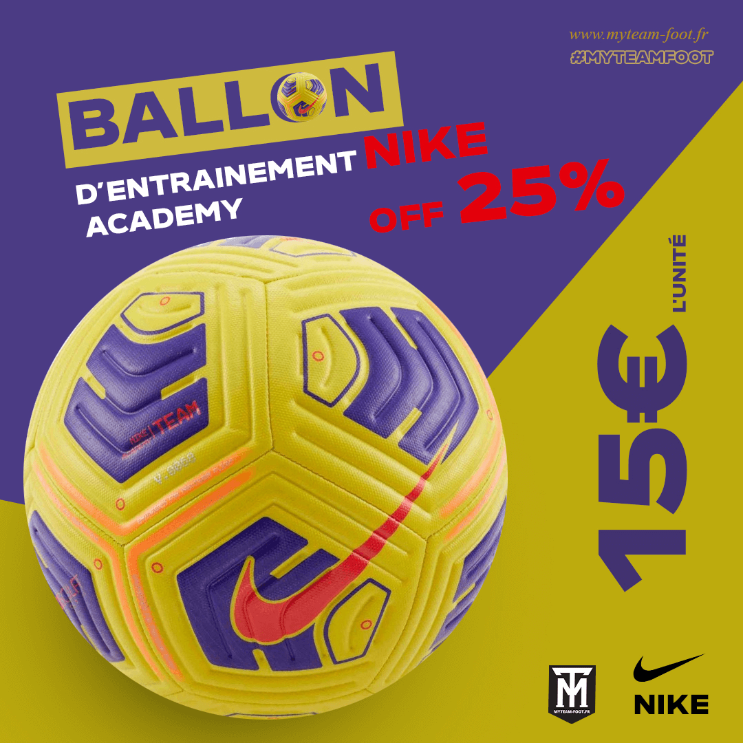 myteamfoot_fr's tweet photo. ⚽🔥 Entraîne-toi comme un pro avec le ballon Nike Academy ! Profite de 𝟮𝟱% de réduction et fais briller ton jeu avec l'unité à seulement 15€ ! 🏃‍♂️💨 Rendez-vous sur https://t.co/pcCyEXsa1v pour saisir cette offre incroyable !

#MyTeamFoot #Nike #Football #PSGOM Atletico Madrid https://t.co/RZPvBUY3Cl