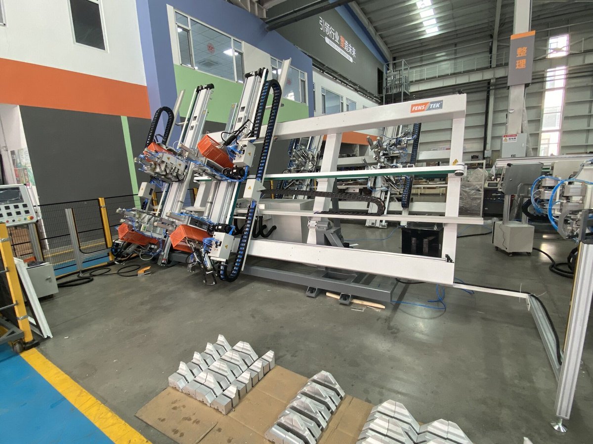 fenstek's tweet photo. #CNC vertical 4-point welding machine (double layers) is ready for shipping.
The vertical design makes it easy to load profiles and it needs less space. Double layers are more suitable for mass production of #upvcwindowsanddoors. #upvcwindowmachine #vinylwindows https://t.co/sjvON9ILW5