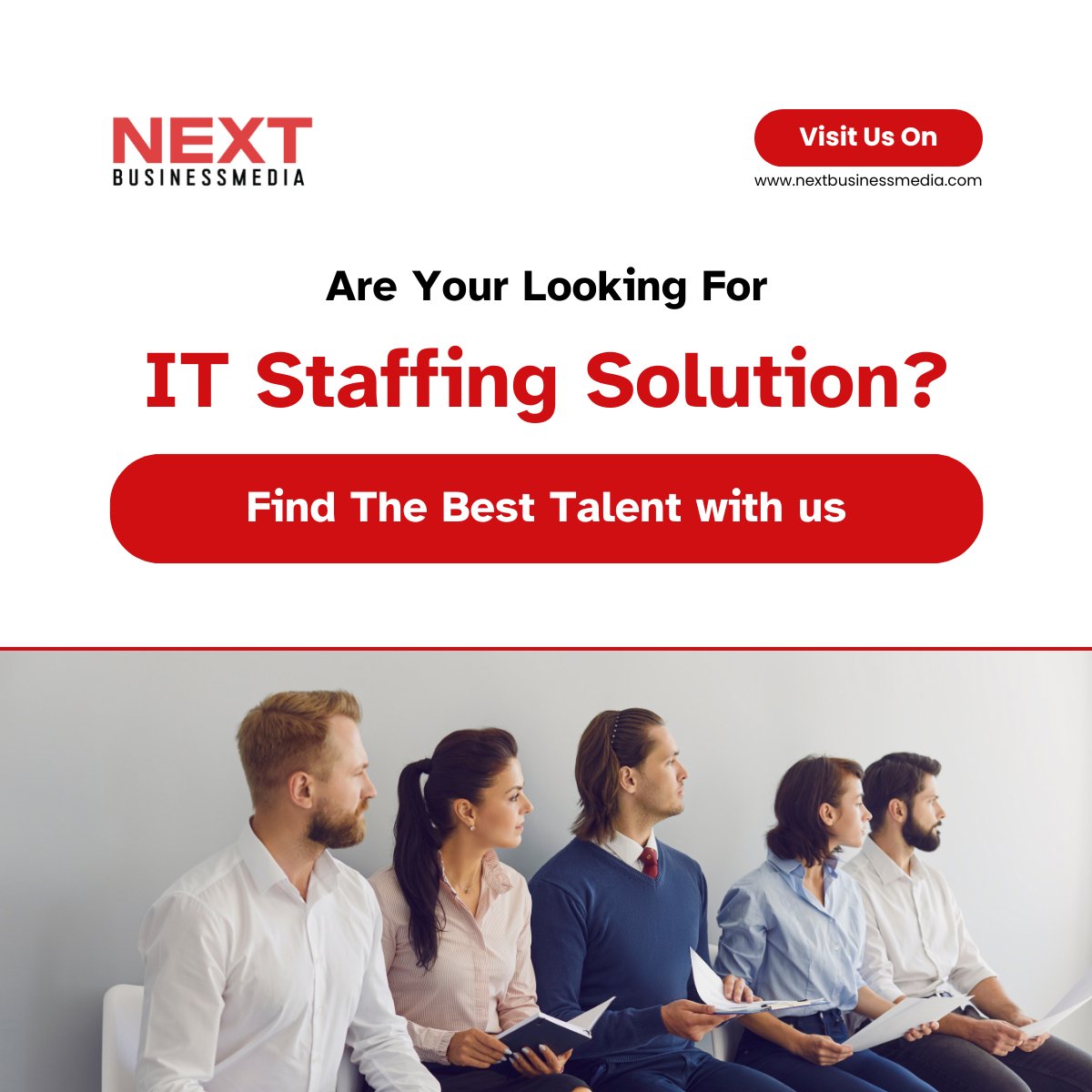 Looking for top IT staffing solutions? Find the best talent with @nextbusinessmedia 🚀💼 

📞 Get in touch now!
🌐 www.nextbusiness media.com

Contact us On: +91-1204640491

#nextbusinessmedia #nbm #ITStaffing #TechCareers #WeAreHiring #ITSolutions #GrowWithUs