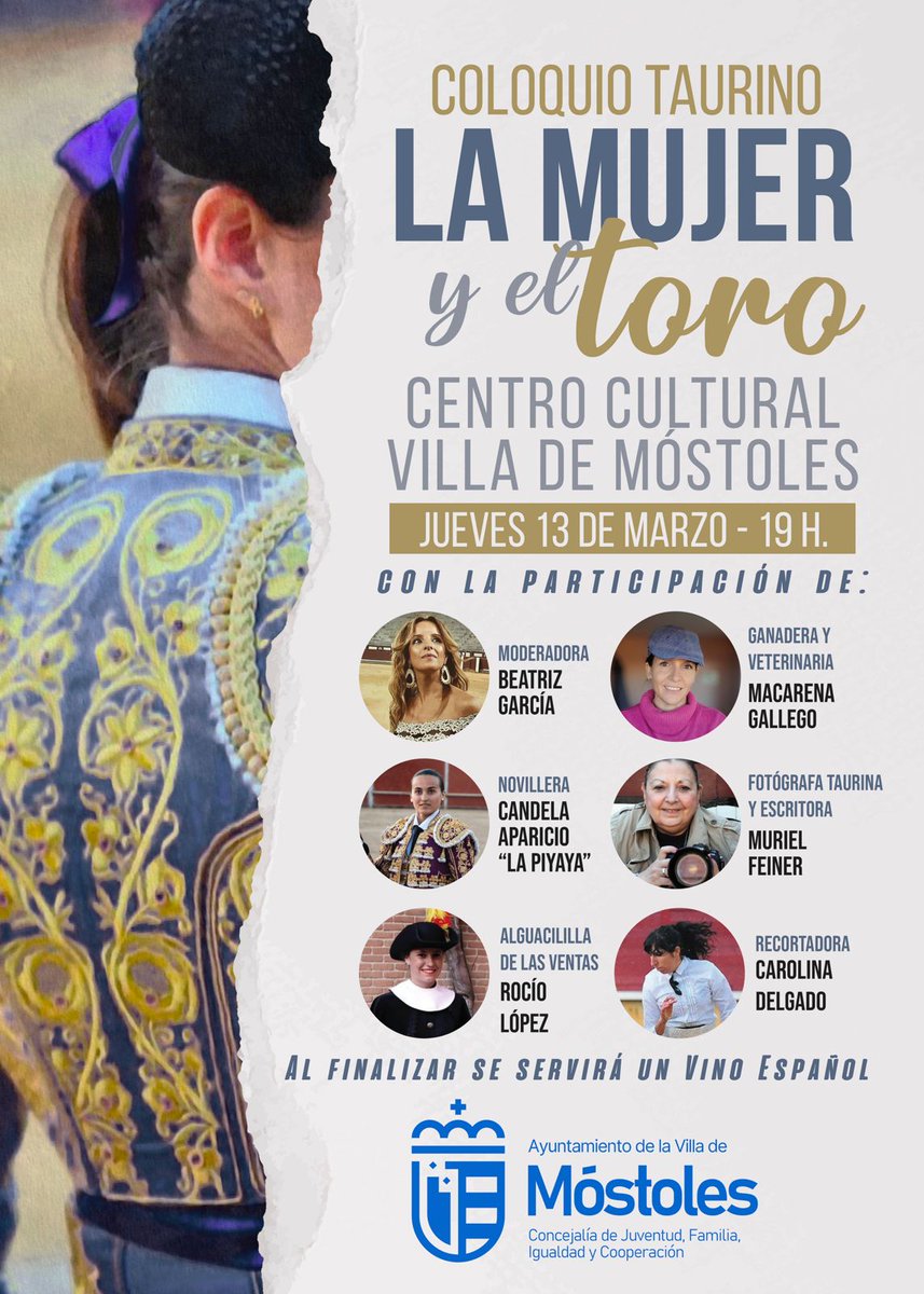 El pasado jueves, la presidenta de la Confederación,  Laura de Esteban, asistió en Móstoles a un coloquio taurino sobre LA MUJER y el toro, organizado por la concejal, Marta Bastarreche.

#centroculturalvillademostoles
#mujer #toro