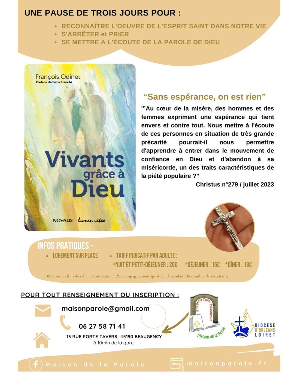 Maison_laParole's tweet photo. ⬇️ Il reste reste encore quelques places pour notre prochaine retraite de 3 jours qui aura lieu du 21 au 25 avril 📖
Nous restons à votre disposition pour toute inscription 😊
Merci de partager un max ! 😉 https://t.co/BgCmI1uhE6