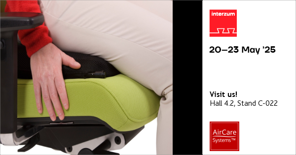 aircaresystems1's tweet photo. We’re heading to #Interzum to showcase our patented ergonomic seating components that redefine #DynamicSeating for optimal #SpineHealth. 
If you're a furniture designer or furniture manufacturer then we'd love to connect. 
Visit us at Hall 4.2 Stand C-022
#ErgonomicSeating https://t.co/eZiwZLxnpk