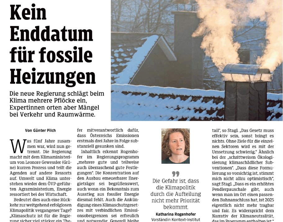 „Wie sollen die fossilen Heizungen aus dem Bestand verschwinden, wenn die Förderungen für klimafreundliche Alternativen zurückgefahren werden und es auch keine gesetzlichen Fristen gibt?“, gibt <a href="/KRogenhofer/">Katharina Rogenhofer</a> in der <a href="/kleinezeitung/">Kleine Zeitung</a> zu Bedenken kleinezeitung.at/politik/innenp…