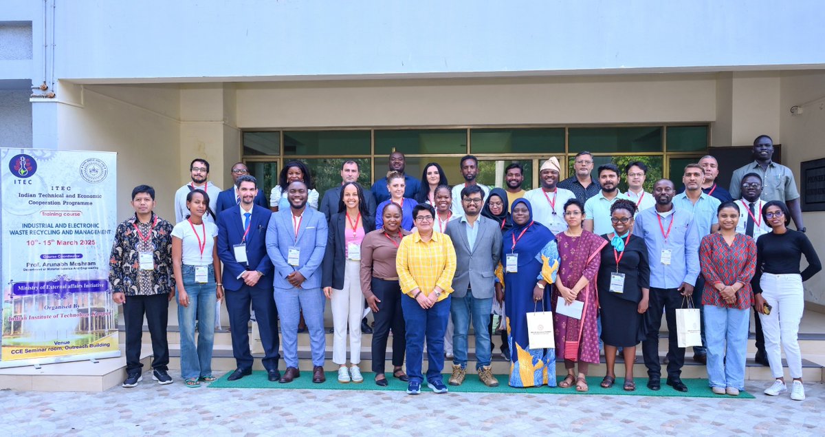 The Indian Institute of Technology Kanpur successfully concluded the Industrial and Electronics Waste Recycling and Management course, held from 10th  to 15th  March 2025 under the Indian Technical and Economic Cooperation (ITEC) [1/n]
