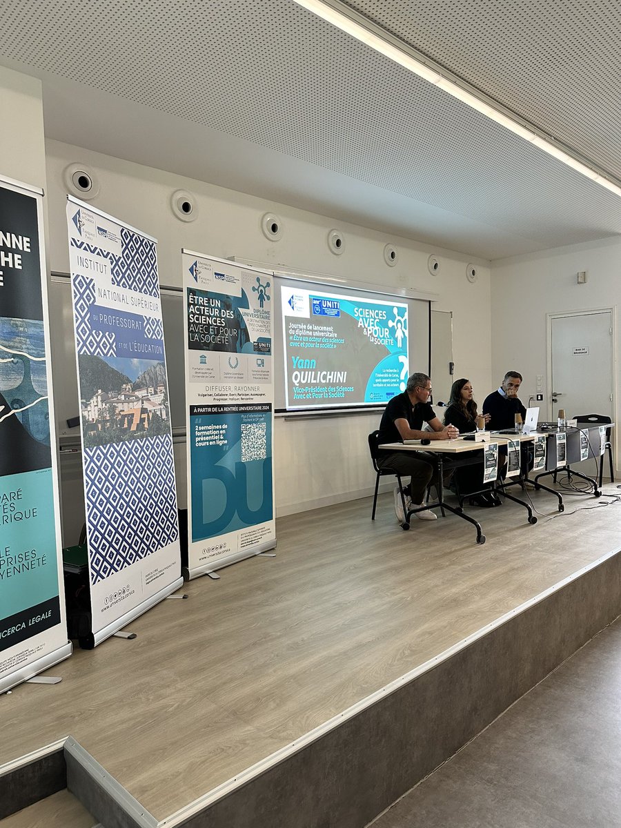 ➡Lancement du Diplôme Universitaire "Être un acteur des Sciences Avec &amp; Pour la Société", qui vise à former des professionnels qualifiés dans le domaine de la vulgarisation scientifique, ainsi qu’à une approche inclusive et participative de la recherche scientifique.