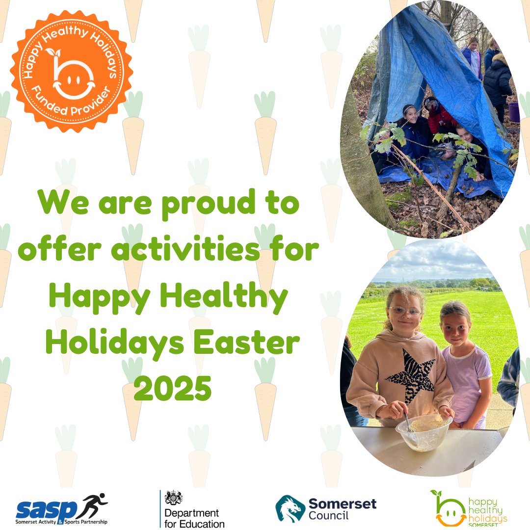 We are proud to be delivering activities for Happy Healthy Holidays Somerset over the Easter holidays. 

Booking is now open! Book now 👉  sasp.co.uk/happy-healthy-… 

#happyhealthyholidays #Somerset #HAF2025