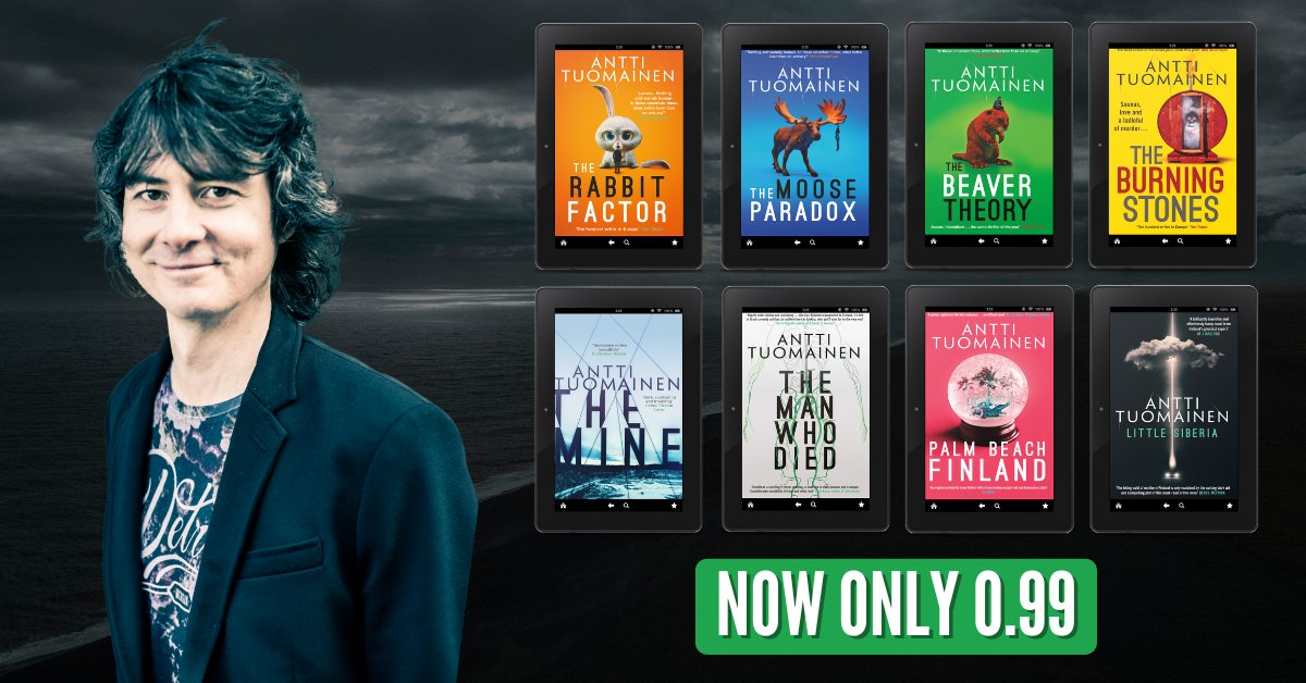 Karen Sullivan 🇺🇦🇨🇦🇬🇧 (@orendabooks) on Twitter photo #DealALERT❣️
TWO more days!
EVERY ONE of the *funniest writer in Europe* <a href="/antti_tuomainen/">Antti Tuomainen</a>'s award-winning, international bestselling #thrillers t <a href="/countertenorist/">David Hackston</a> ON #SALE for #99p/#99c everywhere!
➡️amzn.to/422vV96
#BookTwitter #Booksworthreading #translation #Finland #DealALERT❣️
TWO more days!
EVERY ONE of the *funniest writer in Europe* <a href="/antti_tuomainen/">Antti Tuomainen</a>'s award-winning, international bestselling #thrillers t <a href="/countertenorist/">David Hackston</a> ON #SALE for #99p/#99c everywhere!
➡️amzn.to/422vV96
#BookTwitter #Booksworthreading #translation #Finland