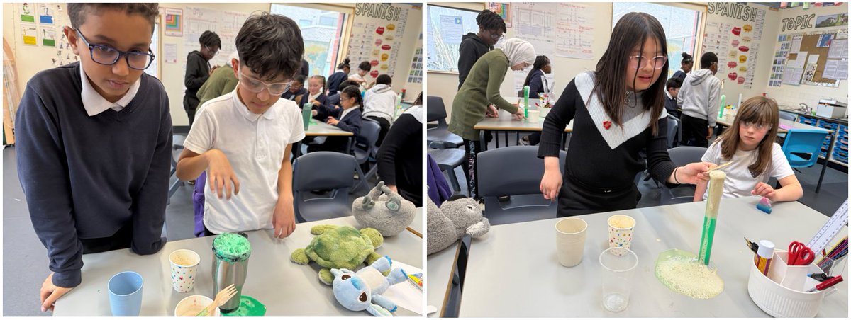 One of the activities during Golden Time this week was to make elephant toothpaste.