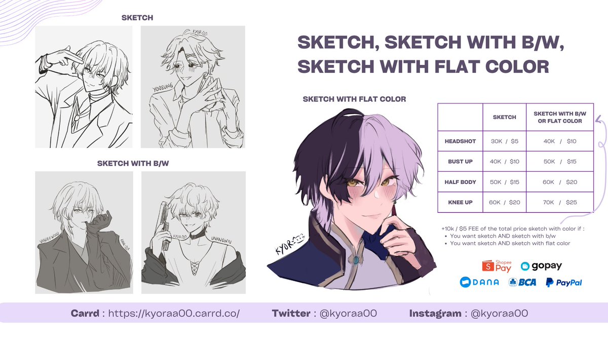 kyoraa00's tweet image. [‼️ OPEN COMMISSION ‼️]

I&apos;m opening local 🇮🇩 and international commissions! Just DM me if you&apos;re interested or have any question ^^!

Also you can get 1 free sketch! (even if you only order headshot!) ✨ 

[ RT and likes are very appreciated! (⁠ﾉ⁠◕⁠ヮ⁠◕⁠)⁠ﾉ⁠*⁠.⁠✧ ]