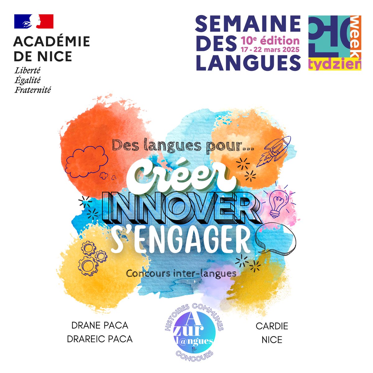 🎉 Bonne #SemaineDesLangues2025 !
Des langues pour créer, innover, s’engager… et célébrer la diversité et l’ouverture aux autres !💡🚀💬
Rendez-vous vendredi 21 mars pour l’annonce du palmarès du concours interlangues ! 🏆🎊