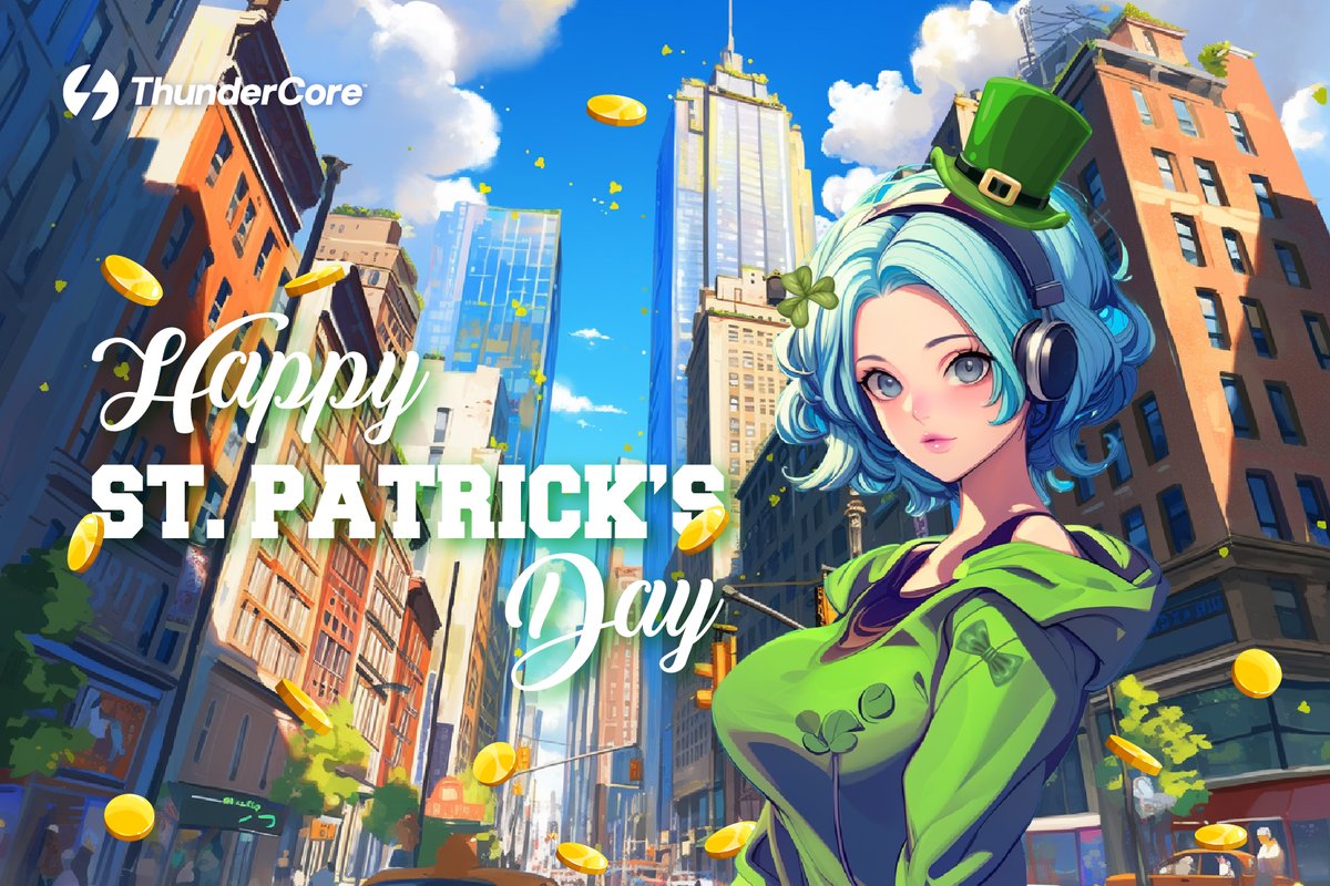 ☘️ Happy St. Patrick's Day ☘️ 

Yuni is feeling festive and loving the green 🎉 
#ThunderCore