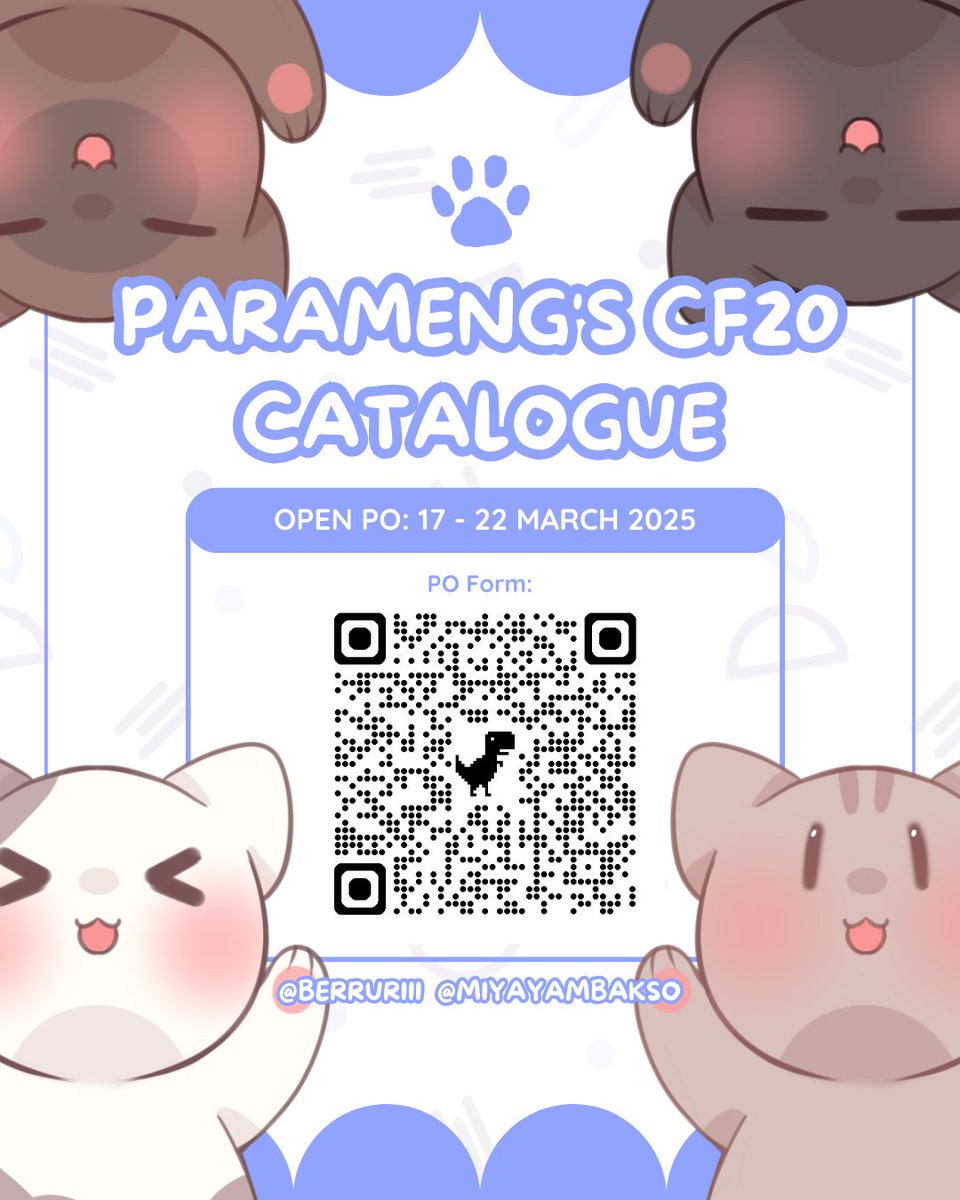 Miyayambakso's tweet photo. ✨Parameng #CF20 Pre-Order✨
Fandom: Pokemon, Maimai, Original Merch
We also have a clearance sale! 👀
.
📅17-23 March 2024
📍 Day 2 | Booth number coming soon.
📦OTS and Delivery available
🔗 https://t.co/f1LY2cWuls
.
#comifuro20 #comifuro20catalogue #cf20catalogue https://t.co/2DdTTZk7Qt