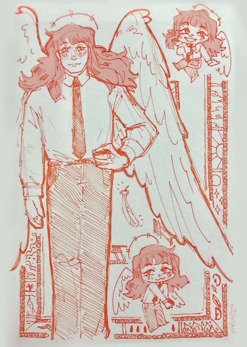 KingTheGhast's tweet photo. I’m a bit obsessed with Golden Hour
(so have some sketchbook doodles)
#GoldenHourWebcomic #vasariah https://t.co/lK4jl3hroh
