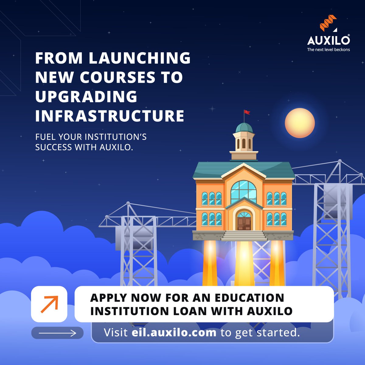 AuxiloFinserve's tweet photo. Fuel Your #Institution’s Success! 🚀
Launching #new courses or upgrading #infrastructure? #Auxilo’s Education Institution Loan powers your #growth.
📚 Build better learning spaces today!
👉 #Apply now: https://t.co/cYA41sP6Rp https://t.co/aBPkIu37Dy