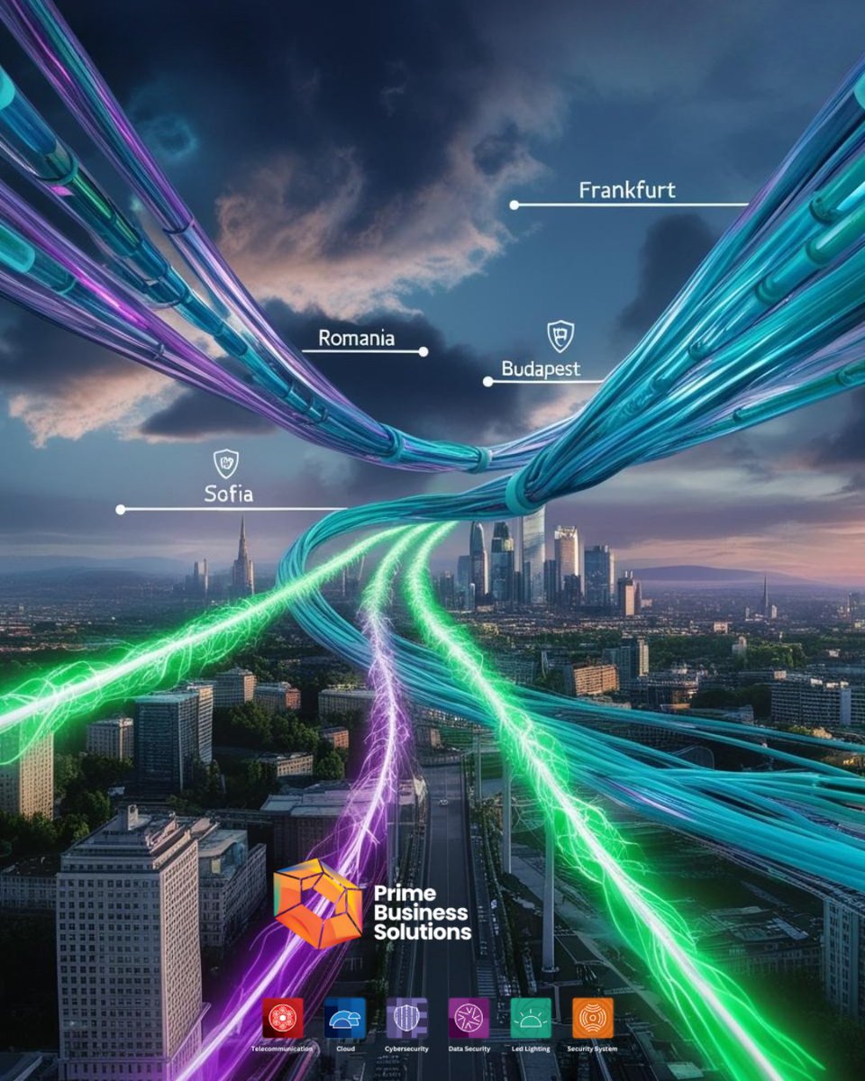 PrimeTelecomRo's tweet image. 🚀At #PrimeTelecom, we deliver high-speed 100 Gbps connectivity over our own fiber-optic infrastructure, ensuring top-tier performance and stability across Romania 🇷🇴 and key international hubs like Frankfurt 🇩🇪, Budapest 🇭🇺, and Sofia 🇧🇬. 

#100Gbps #Connectivity #FiberOptic