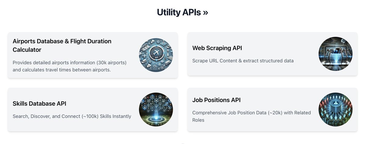 SharpAPI's tweet image. Some new goodies have just landed!
🔹 Web Scraping API – Extract structured data like a pro. 🔍
🔹 Skills Database API – ~100K skills at your fingertips. 🎯
🔹 Job Positions API – ~20K job roles, mapped & ready. 💼
Dev life just got easier!
sharpapi.com/en/catalog/uti…