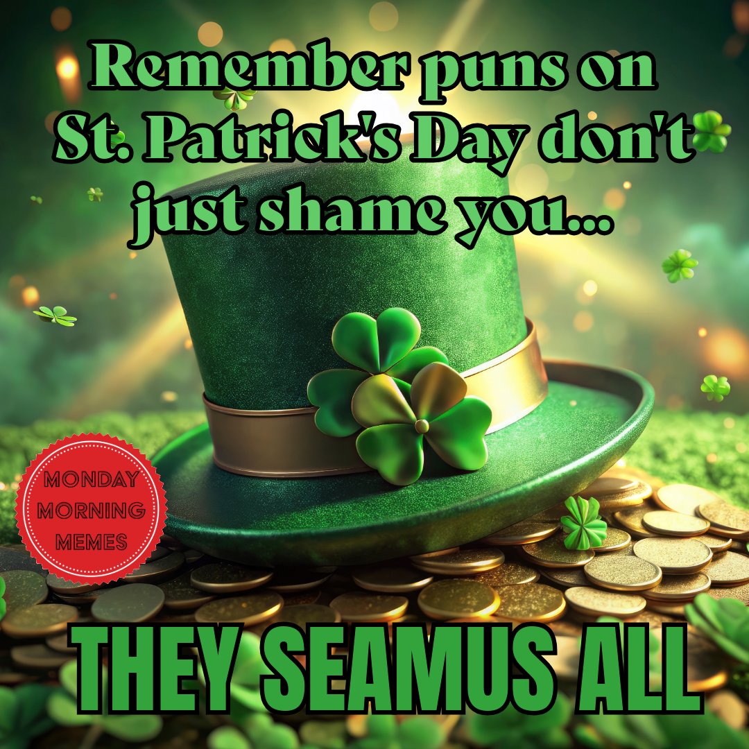 oo_alcoffical's tweet image. Ah, go on then, give us your best St. Paddy&apos;s Day jokes, memes, whatever! Drop them in the comments below 👇 since we&apos;re all Irish on St Patrick&apos;s Day!
😉☘️🇮🇪 

#STPatricksDay #PaddysDay #STPaddys #Irish #Ireland #Puns #Memes #MondayMemes #Funny #Laughs #lol