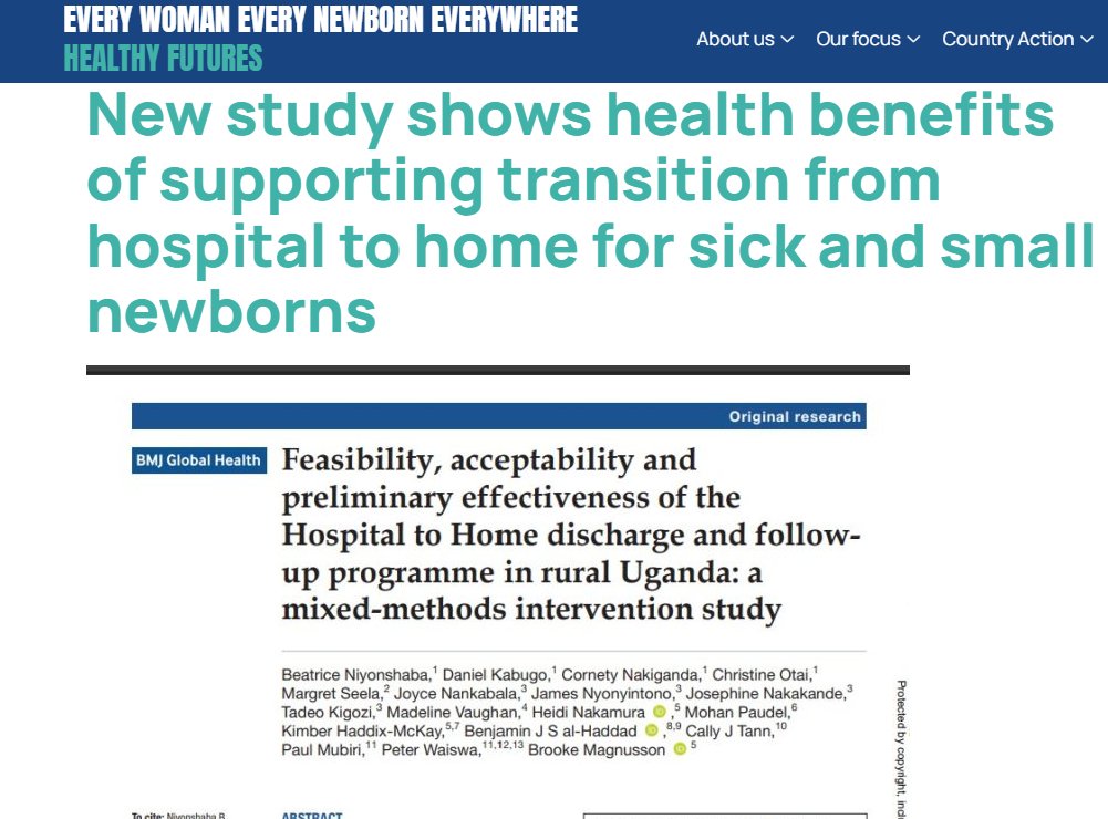 Adara Group (@adaragroup) on Twitter photo Thrilled to see our newly published Hospital to Home Outcomes Paper featured by Every Woman Every Newborn Everywhere (EWENE)!
EWENE are chaired by <a href="/WHO/">World Health Organization (WHO)</a>, <a href="/UNICEF/">UNICEF</a> and <a href="/UNFPA/">UNFPA</a>
Thank you for highlighting this important research.
Read more: ewene.org/news/new-study…
#NewbornCare Thrilled to see our newly published Hospital to Home Outcomes Paper featured by Every Woman Every Newborn Everywhere (EWENE)!
EWENE are chaired by <a href="/WHO/">World Health Organization (WHO)</a>, <a href="/UNICEF/">UNICEF</a> and <a href="/UNFPA/">UNFPA</a>
Thank you for highlighting this important research.
Read more: ewene.org/news/new-study…
#NewbornCare