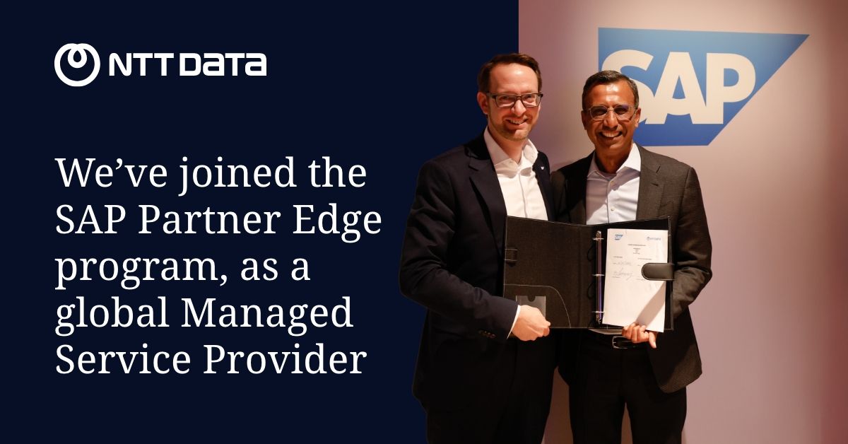 VanCaron's tweet photo. @nttdata_inc are a Global Managed Service Provider in the @SAP PartnerEdge program. ⭐ 
Together, the partnership helps businesses innovate confidently with fully managed, end-to-end #Cloud solutions and expert support.

Read more in the press release: https://t.co/BUyc31P6BU https://t.co/qdWQ9bFMxl