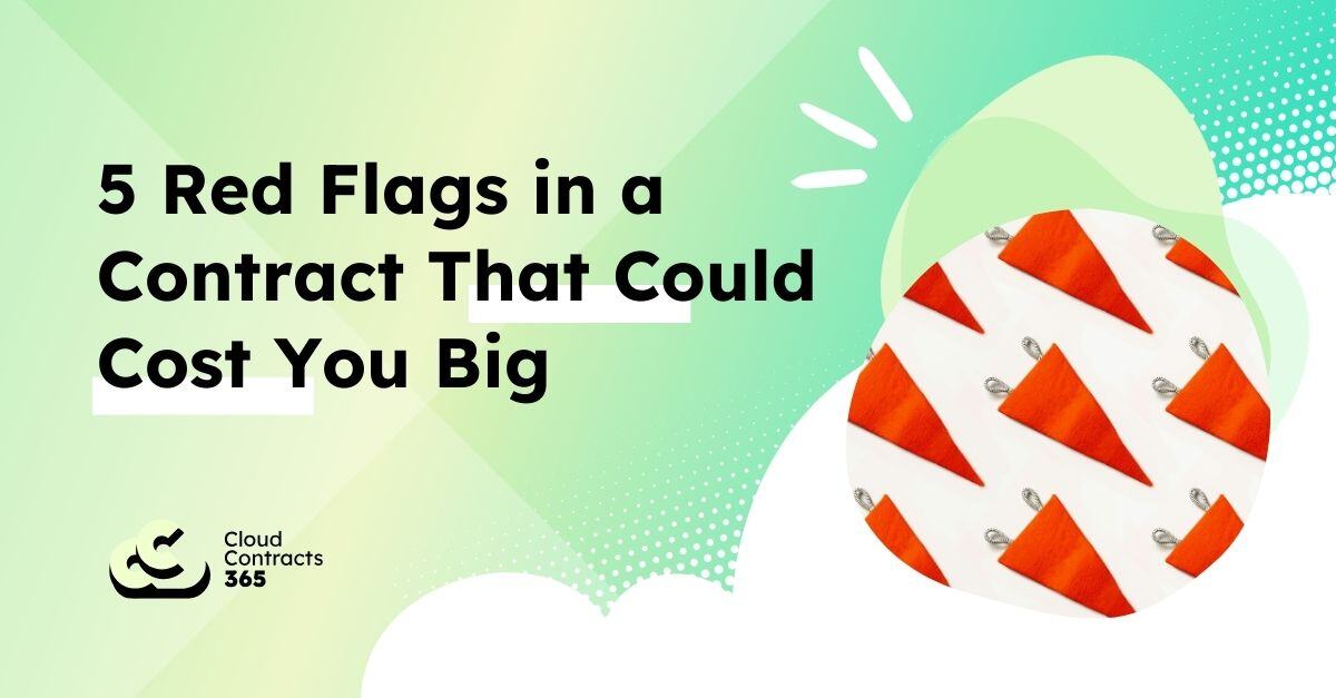 5 Red Flags in a Contract That Could Cost You Big

⚠️ Vague Payment Terms 
⚠️ One-Sided Termination Clauses 
⚠️ Missing Auto-Renewals 
⚠️ Unclear Scope of Work 
⚠️ No Dispute Resolution Clause 

🚀 Pro Tip: Never sign a contract without reviewing these clauses...