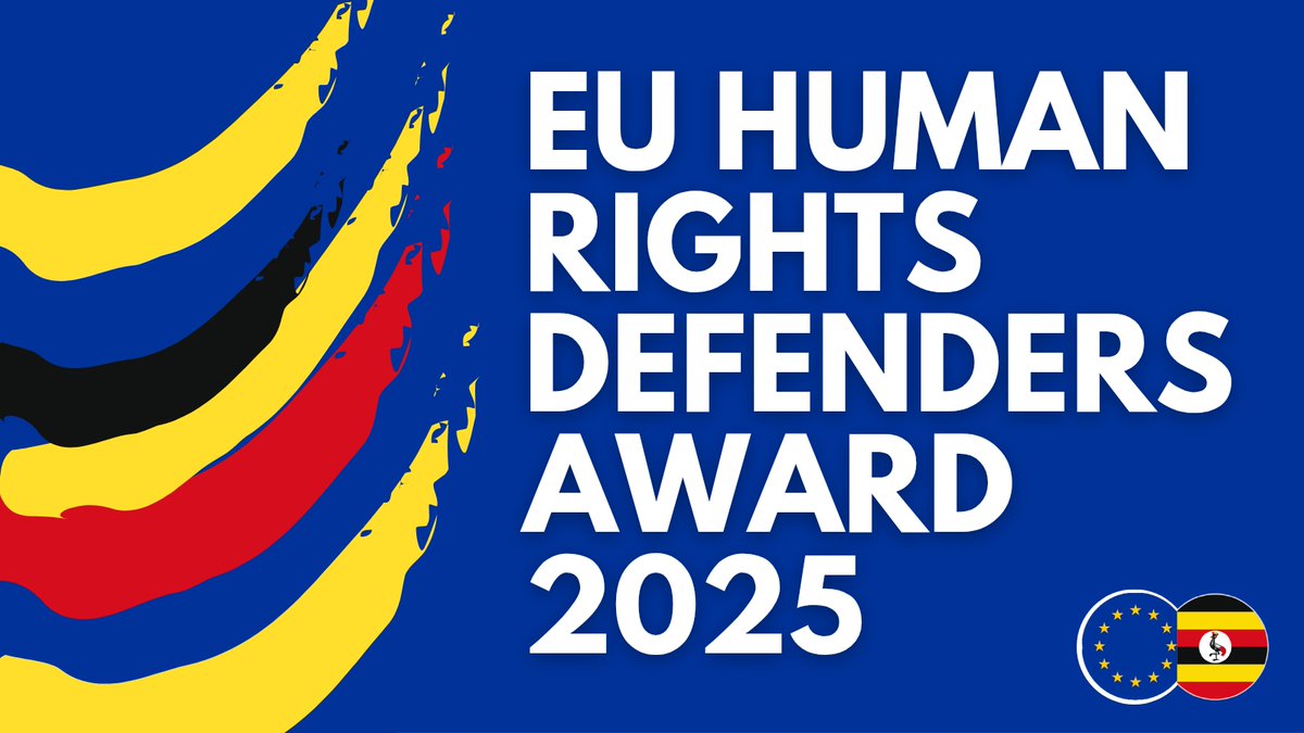 We join <a href="/EUinUG/">EU in Uganda</a> to announce this year's EU Human Rights Defenders Award.Nominations are open&amp;if you or anyone you know has contributed to promoting #HumanRights in 🇺🇬 the past 12 months, visit this link: shorturl.at/XzMQu 
#EUHRDAward2025 #EUandUganda #StandUp4HumanRights