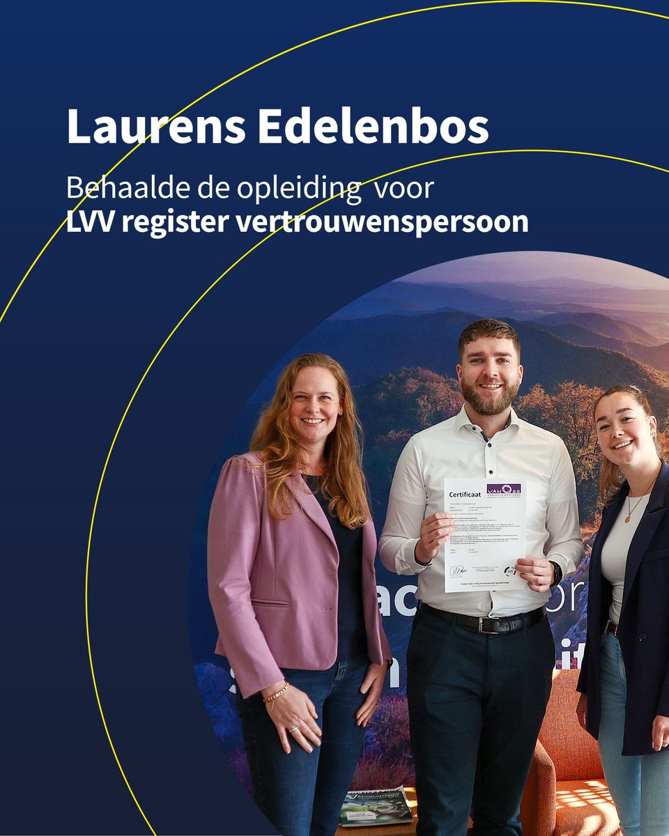 Trots op Laurens Edelenbos! 🎉 

Laurens haalde recent zijn opleiding voor LVV register vertrouwenspersoon. Hiermee kunnen we drie externe vertrouwenspersonen aanbieden. Lees meer op crop.nl