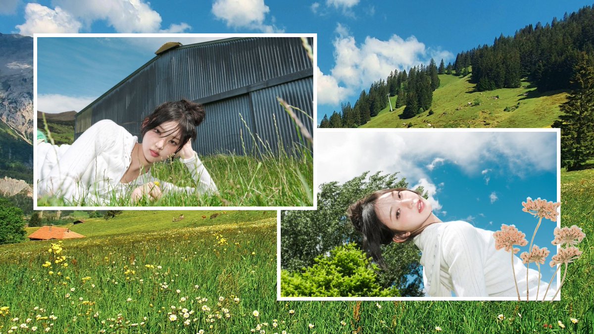 ⋆⸜ 자연과 동화되다. ☘︎ ݁˖ I’m filled with immense joy at the chance to become one with nature, allowing my soul to wander unrestrained in its gentle embrace. Every soft rustle of the blades, swaying under the tender caress of the breeze, whispers a timeless song of serenity.