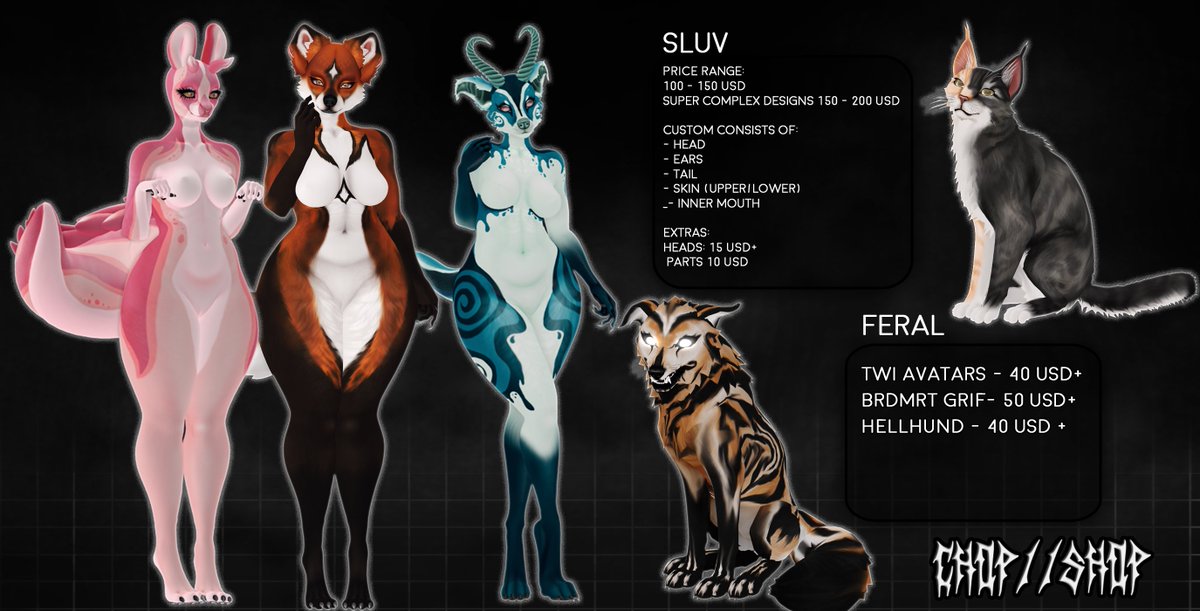 Looking to update my customs portfolio. I haven't done SLUV ones in a few years. 

Prices are on my sheet below. 
Feel free to send me a DM