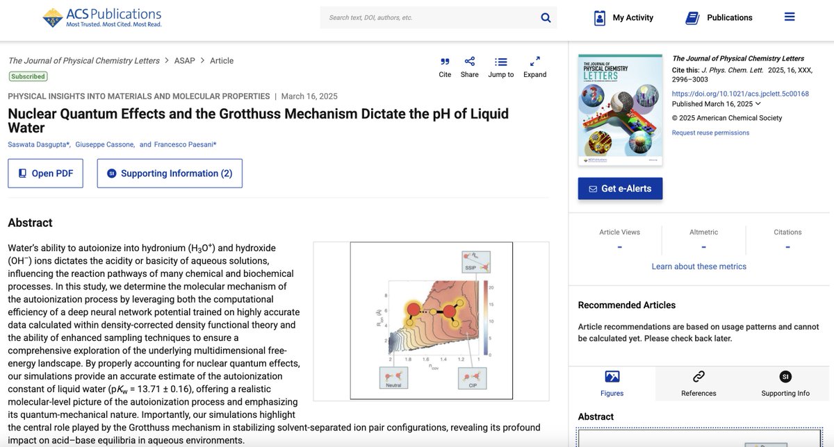 PaesaniLab's tweet image. 🚨 Breaking News: Raising the bar for #DFT-based Water Simulations! 🚨

For decades, #DFT models have struggled to capture water’s true behavior… until now! 😎 Today, we report in @JPhysChem Letters that by leveraging the accuracy of density-corrected r2SCAN with the