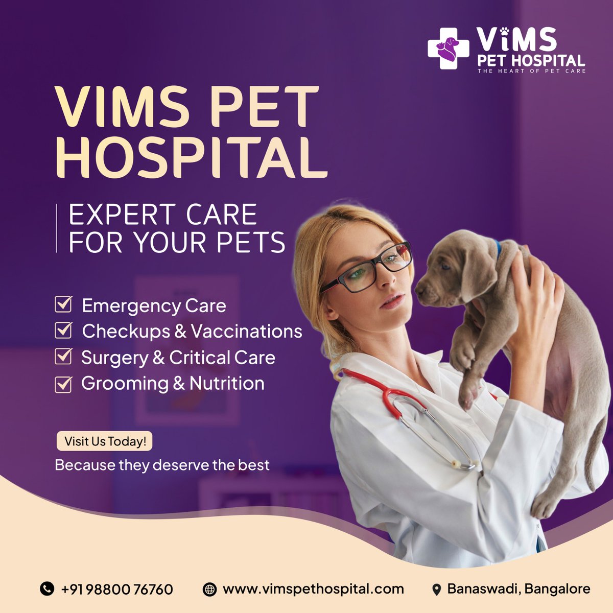 vimspethospital's tweet photo. Expert Care, Endless Love! 🐾
At VIMS Pet Hospital, we ensure your furry friends receive the best medical attention and care they deserve! 
📍Banaswadi, Bangalore | 📞 +91 98800 76760

#PetCare #VIMSPetHospital #BecauseTheyDeserveTheBest https://t.co/60MMJqI27x