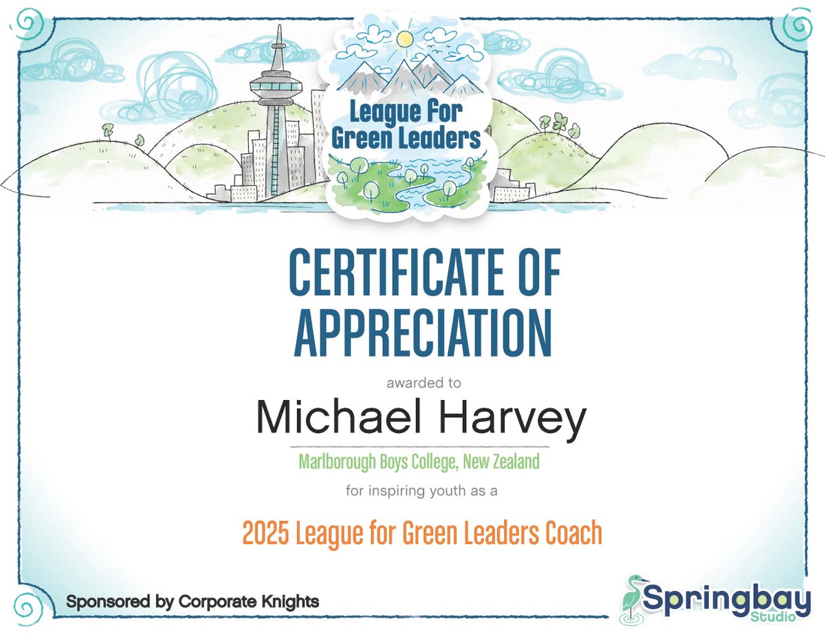 Dr. Michael Harvey (@doctor_harves) on Twitter photo Excited to be involved as a 2025 League for Green Leaders Coach during <a href="/SpringbayStudio/">Springbay Studio</a> Engineering Week 2025 🌿
It's inspiring to be part of a global effort focused on sustainability, innovation and empowering.
#EngineeringWeek2025 #Sustainability #EducationInnovation Excited to be involved as a 2025 League for Green Leaders Coach during <a href="/SpringbayStudio/">Springbay Studio</a> Engineering Week 2025 🌿
It's inspiring to be part of a global effort focused on sustainability, innovation and empowering.
#EngineeringWeek2025 #Sustainability #EducationInnovation