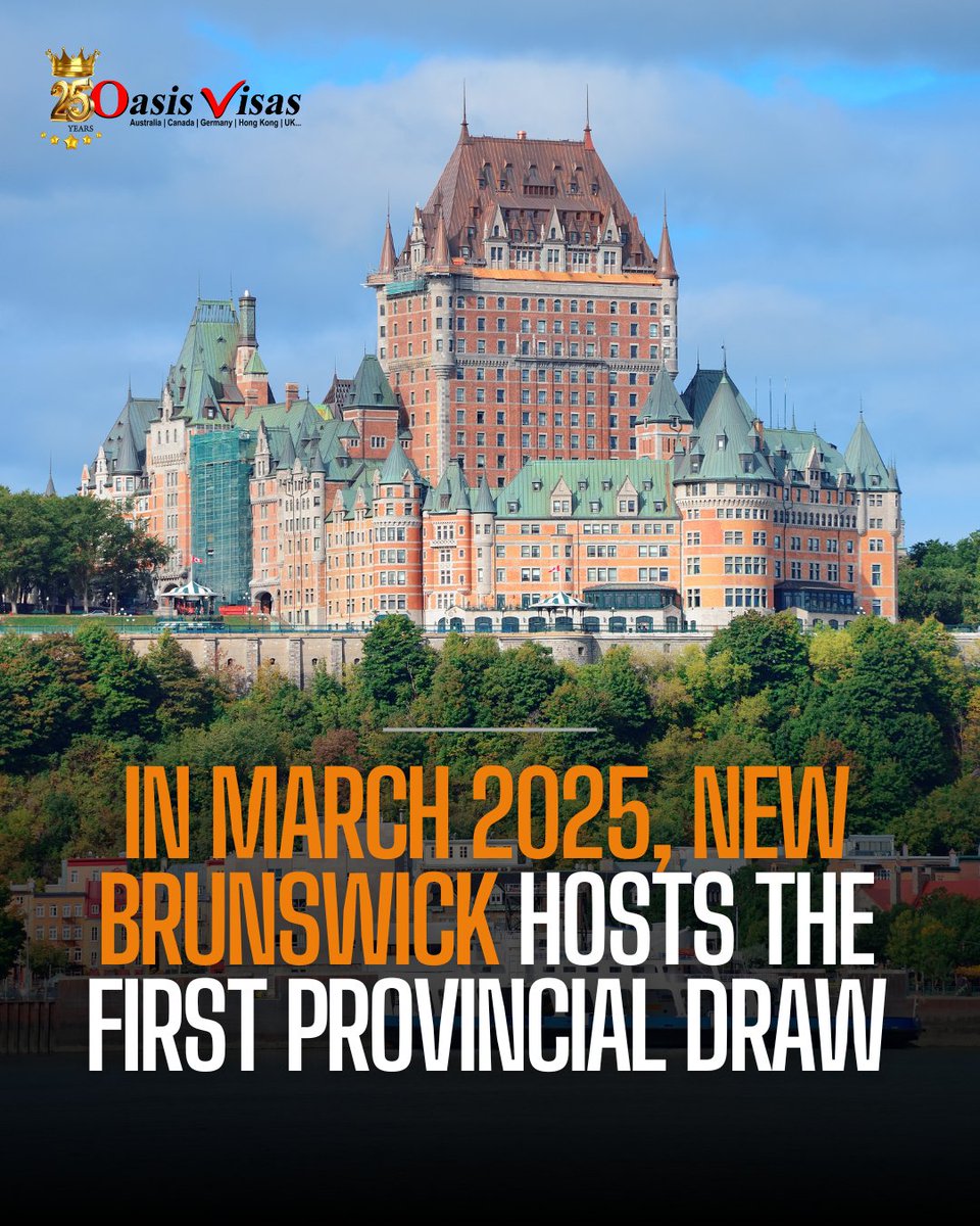 oasisvisas's tweet image. In March 2025, New Brunswick hosts the first provincial draw

Read more...
oasis-india.com/in-march-2025-…

#newbrunswick #CanadaImmigration #provincialnomineeprogram #NBPNP #ImmigrateToCanada #CanadaPR #pnpdraw #newbrunswickpnp #CanadianDream #expressentry #movetocanada #canadavisa
