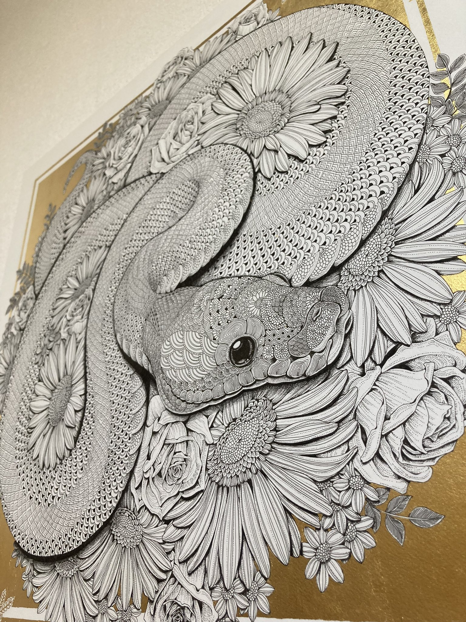 ボールペン画 手の花 ボールペン画 手の花 Drawing flowers with a pen