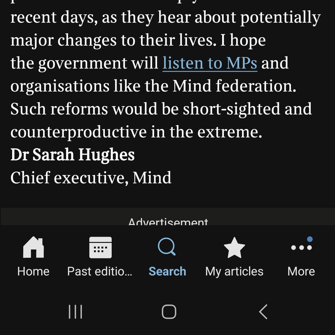 RehemaFig's tweet image. Touted benefits reforms seem designed to target people with mental health problems. + Health Sec's comments, it's hard not to conclude that the gvt isn't just deprioritising mental health, it's actively undermining the lives of those with mental health problems. via @thetimes