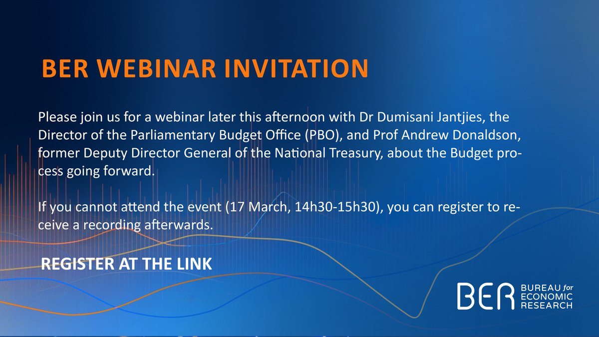 Bureau for Economic Research (BER) tweet media