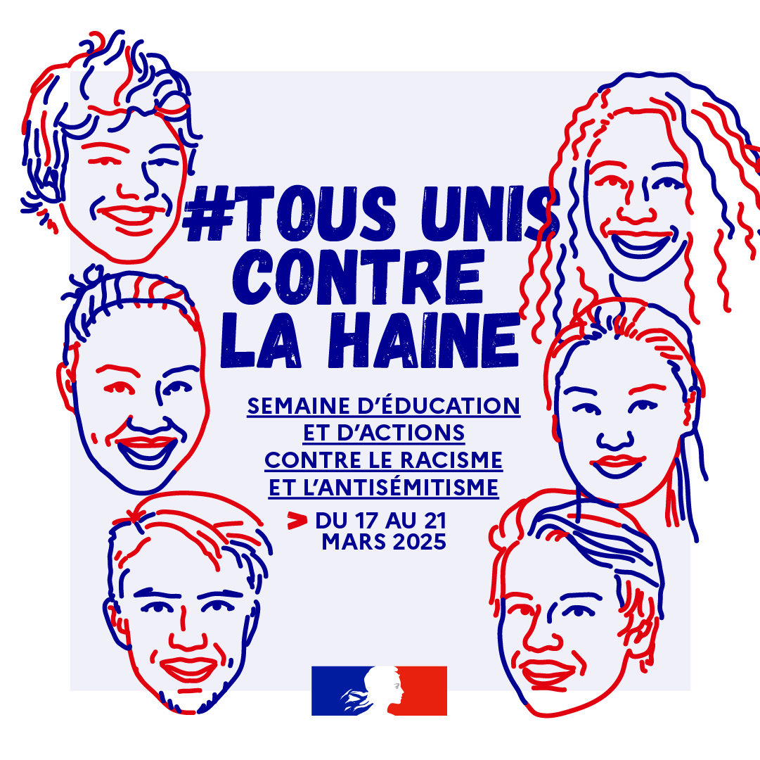 éduscol (@eduscol) on Twitter photo 📢 Cette semaine, nous sommes #TousUnisContreLaHaine
Le vademecum Agir contre le racisme, l’antisémitisme et les discriminations liées à l’origine fournit des repères pour analyser, répondre et prévenir les actes racistes et antisémites à l'école📍eduscol.education.fr/1692/agir-cont… 📢 Cette semaine, nous sommes #TousUnisContreLaHaine
Le vademecum Agir contre le racisme, l’antisémitisme et les discriminations liées à l’origine fournit des repères pour analyser, répondre et prévenir les actes racistes et antisémites à l'école📍eduscol.education.fr/1692/agir-cont…