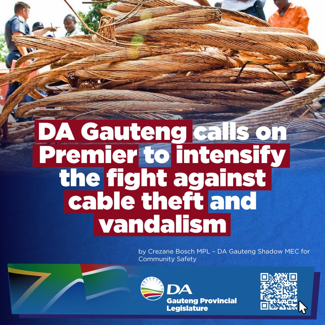 🚨 CABLE THEFT &amp; VANDALISM CRISIS
Parts of Johannesburg CBD have been without electricity for almost a week, and Tshwane has suffered repeated blackouts for weeks due to rampant cable theft.
#DA_GPL #StopCableTheft #FixOurPower  <a href="/CrezaneBosch/">Crezane Bosch</a>

Read more: open.substack.com/pub/dagpl/p/da…