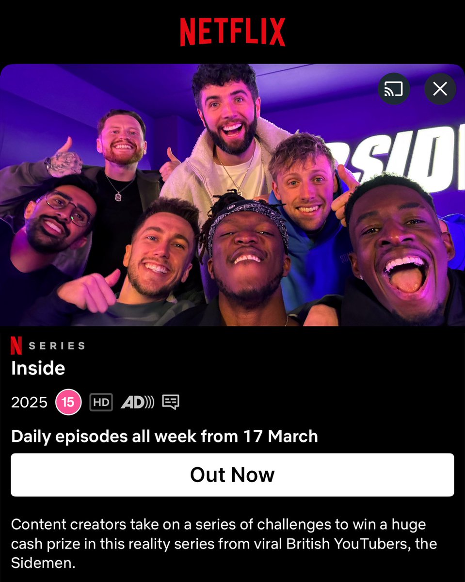 We are LIVE now with the first episode of Inside S2, available on Netflix globally 👀 #sdmninside <a href="/sidemeninside/">Inside</a>