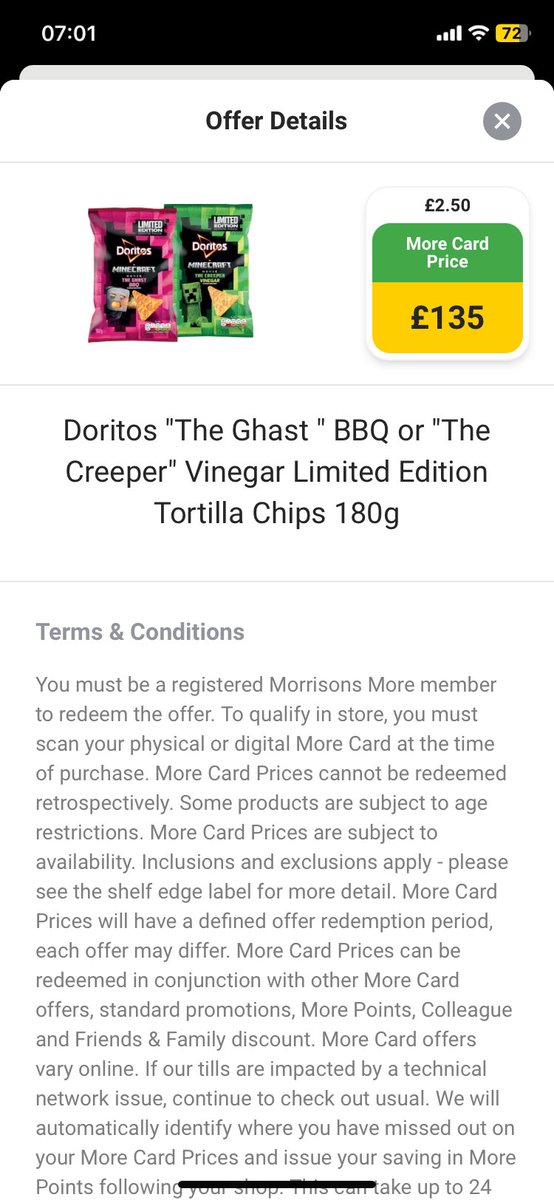 Monicab997's tweet photo. Wouldn’t pay that price for Doritos @Morrisons https://t.co/Sx9JnfMCf8