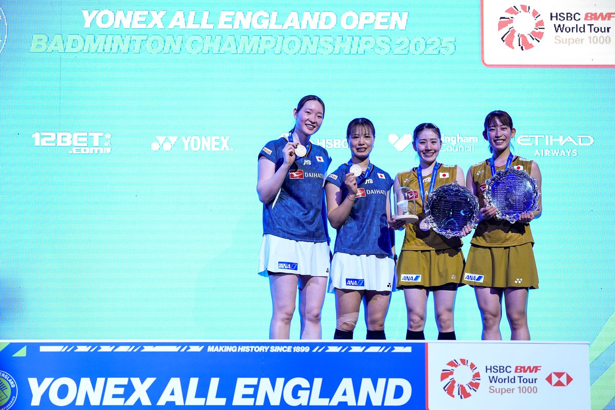 CGTNSportsScene's tweet image. 🇯🇵Japan's Nami Matsuyama/Chiharu Shida claimed their 2nd #AllEngland🏆with a 21-16 14-21 21-17 win over Malaysia Open champions 🇯🇵Yuki Fukushima/Mayu Matsumoto.

🔸It marks their 1st title since November 2023, when they overcame 🇯🇵Fukushima &amp;amp; Sayaka Hirota.

#YAE25 #全英オープン