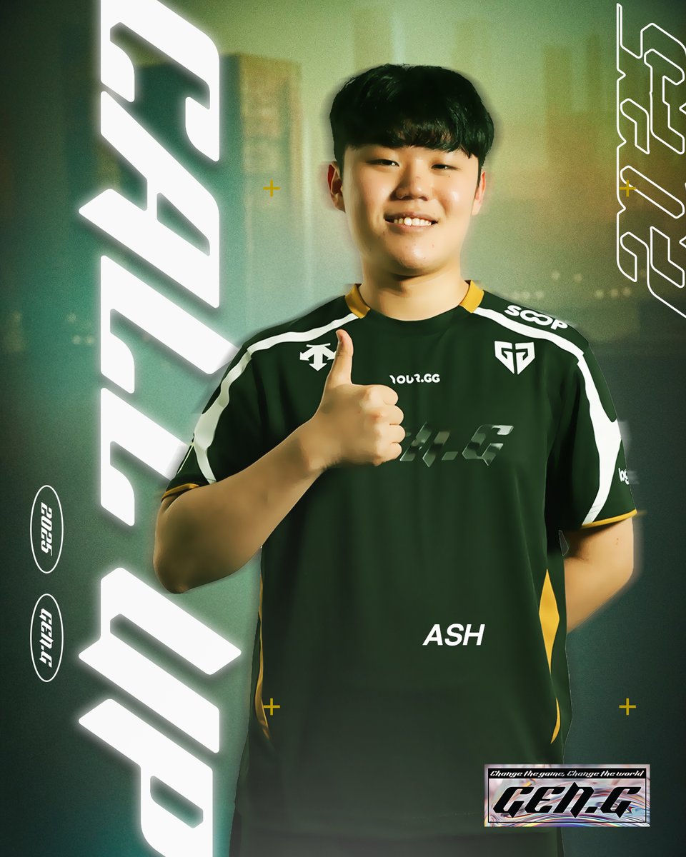 𝐂𝐚𝐥𝐥 𝐔𝐩, 𝐀𝐬𝐡

We're excited to announce that Hyuncheol "Ash" Ha has been called up to join the Gen.G Valorant team. Please look forward to his new journey!

Ash, 하현철 선수가 2군에서 콜업되어 젠지 발로란트 팀에 합류하게 되었습니다.
빠른 성장 가능성을 보여준 Ash 선수에게