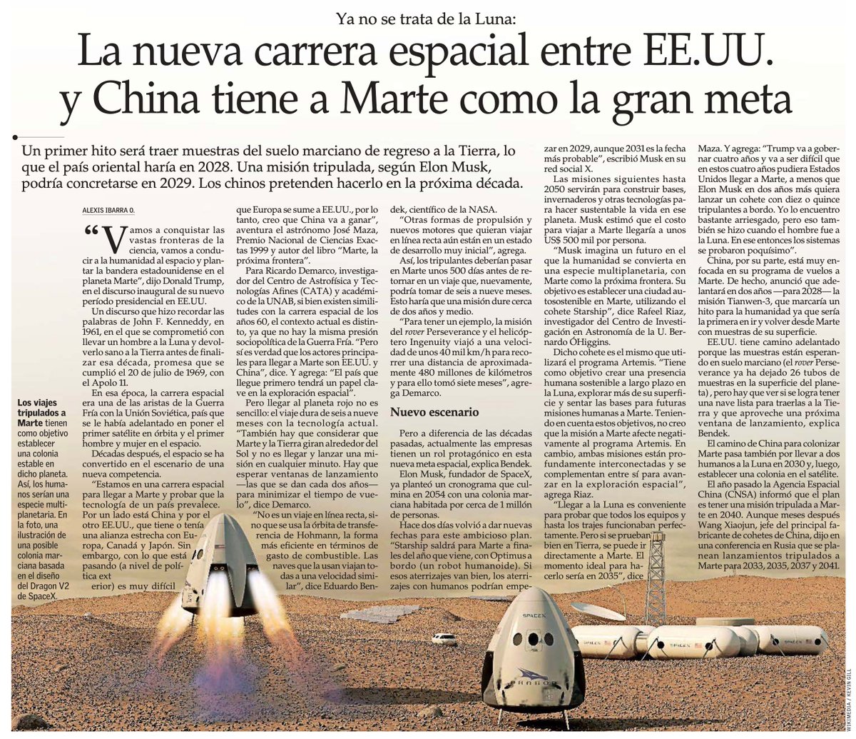 La nueva carrera espacial entre EE.UU. y China tiene a Marte como la gran meta. #VCTElMercurio shorturl.at/yuJWs
