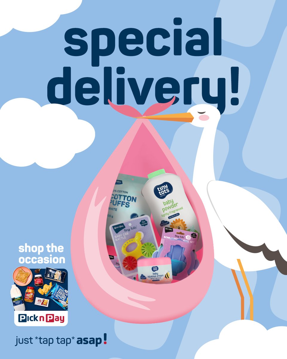 picknpayasap's tweet photo. Shop the “Proudly PnP” occasion NOW and get all your baby’s must-haves delivered! 🚪
Just *tap tap* asap! 📲
What’s the one baby item you can’t live without? Tell us in the comments! 👇🏽
#PnPasap! #BabyEssentials https://t.co/aQyH6ZDBP1