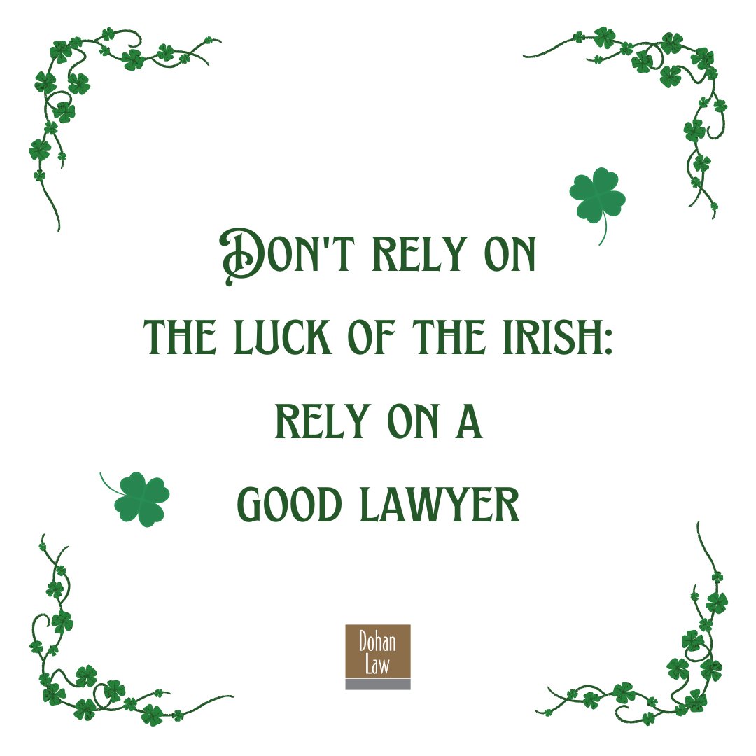 DohanLaw's tweet photo. Happy St. Patrick's Day! Please don't drink and drive tonight - it's NOT worth it.  Use rideshare or a designated driver. https://t.co/R4x2cBmcN2