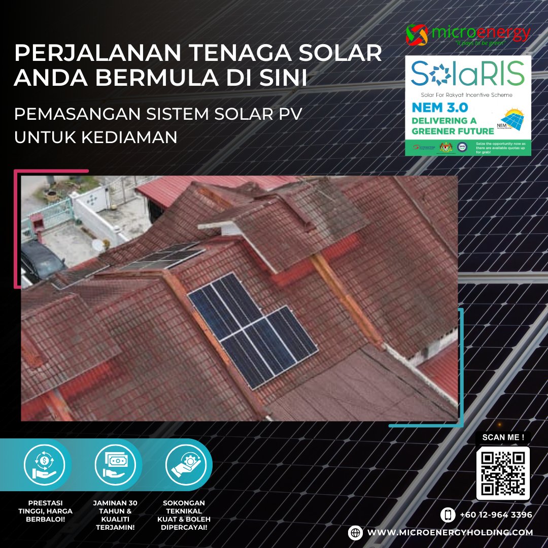 microenergymsia's tweet photo. 💡 BIL ELEKTRIK TINGGI? KAMI ADA JALAN PENYELESAIAN! 💡
Jom bertukar ke SOLAR dan nikmati penjimatan hingga 95%! 🚀

✅ Pakej Solar PV Lengkap – Siap Pasang!

#gogreen #jimatelektrik #tenagasolar #bilrendah https://t.co/foXwqOcF70