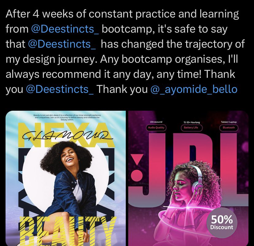 Deestincts_'s tweet photo. We Did That! Our Graphic Design Training Was a Huge Success🎉

This class wasn’t just about learning, it was an experience. One month of intensive training, hands-on projects and real growth. Every student showed up, put in the work and completely outdid themselves. https://t.co/5cd5ZVU3sU