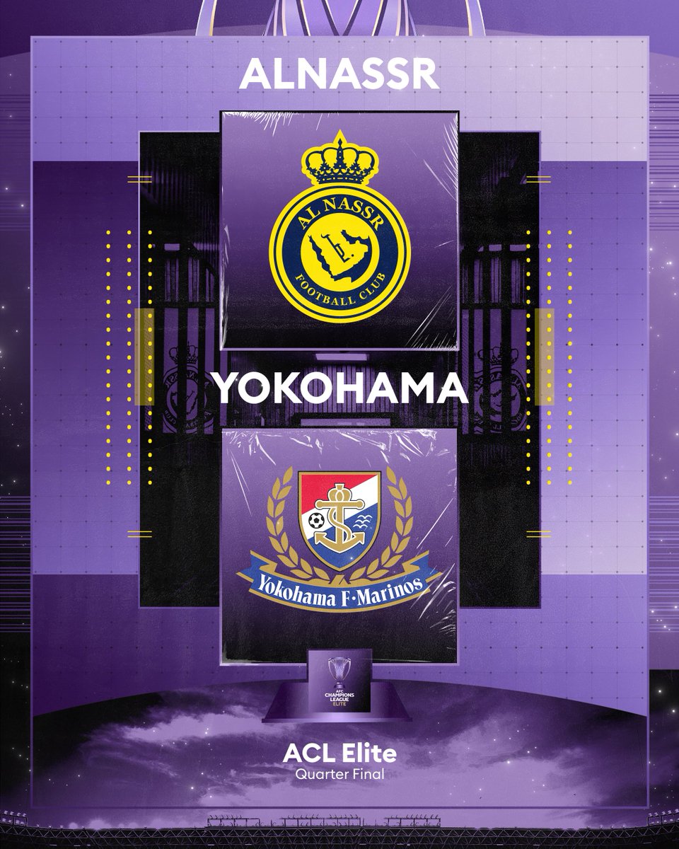 AlNassrFC's tweet photo. القرعـة تُعلـن 🗳️
#النصر يلاقي يوكوهاما الياباني 🇯🇵
في ربع نهائي #دوري_أبطال_آسيا_النخبة 🏆

دعواتنا لنصرنا بالتوفيق بإذن الله 💛 https://t.co/I1nGm7iUm6