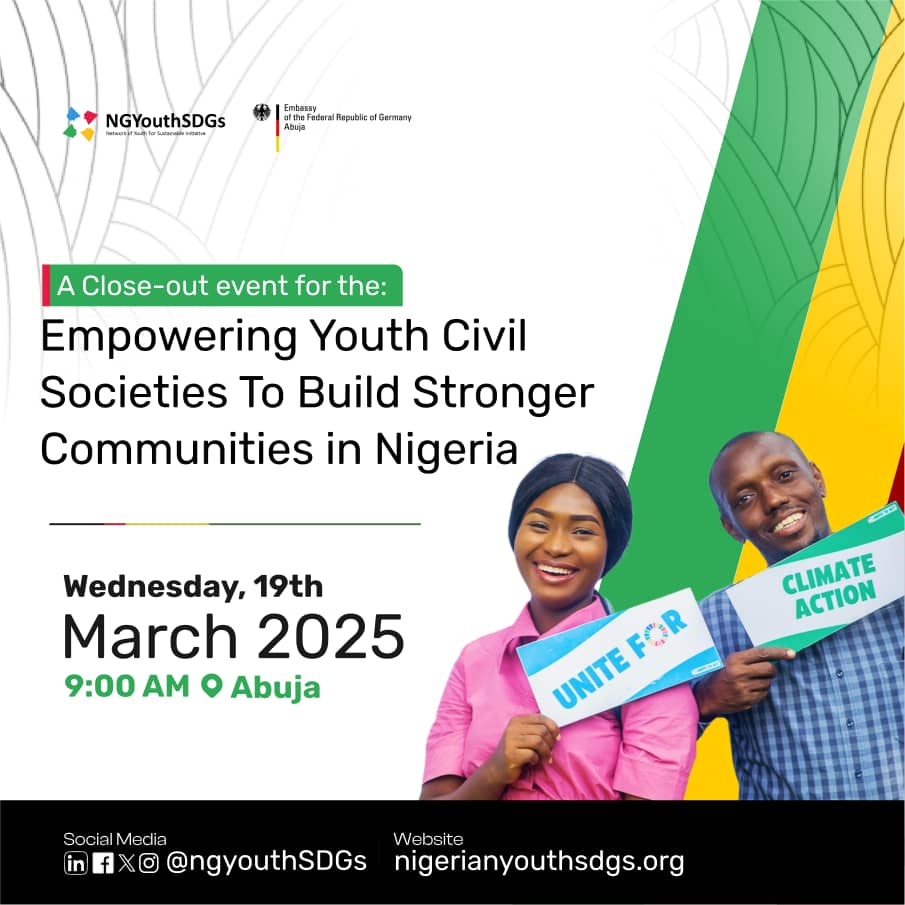 NGYouthSDGs's tweet photo. ✅ Recognition and funding for the top climate innovators.
✅ High-impact discussions on sustainability.
✅ Networking opportunities with climate champions.

This is not just an event—it's a movement! Save the date and turn on post notifications. 

#climateactionforstrongernaija https://t.co/ORIY5K2RFx
